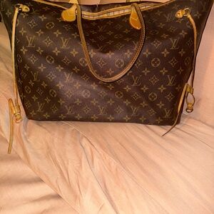 Louis Vuitton Classic Monogram Tote in Brown and Tan